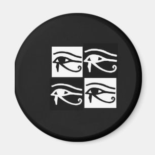 Aimant yeux noirs et blancs de Horus