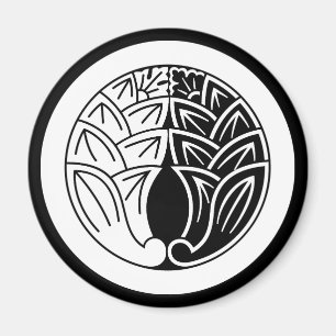 Aimant Yin et yang embrassant des gingembres japonais en 