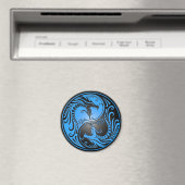 Aimant Yin Yang Dragons, bleu et noir (In Situ (Lave-vaisselle))