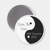 Aimant Yin Yang Enregistrer Le Mariage Date (Recto/Verso)
