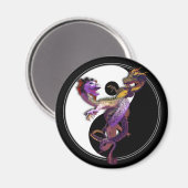 Aimant Yin Yang et les dragons Danse de l'Amour (Recto/Verso)