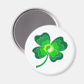 Aimant Yin Yang Four Leaf Clover (Recto/Verso)