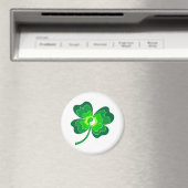 Aimant Yin Yang Four Leaf Clover (In Situ (Lave-vaisselle))