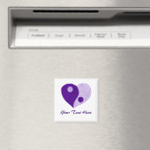 Aimant Yin Yang Heart (Violet/Lilac) (In Situ (Lave-vaisselle))
