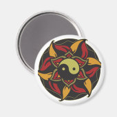 Aimant Yin Yang Lotus en floraison (Recto/Verso)