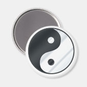 Aimant Yin Yang Metal (Recto/Verso)