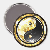 Aimant Yin Yang or sur noir (Recto/Verso)