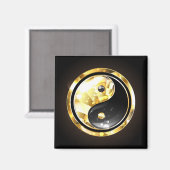Aimant Yin Yang or sur noir (Recto/Verso)