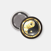 Aimant Yin Yang or sur noir (Recto/Verso)