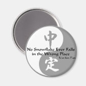 Aimant Yin Yang - Pas de lac de neige (Recto/Verso)