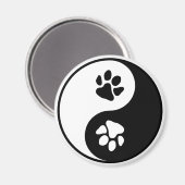 Aimant Yin Yang Paw (Couleurs Personnalisées) (Recto/Verso)