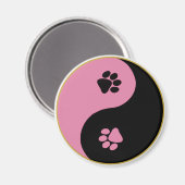 Aimant Yin Yang Paws rose (Recto/Verso)