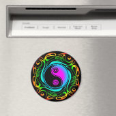 Aimant Yin Yang Psychedelic Rainbow Tattoo (In Situ (Lave-vaisselle))