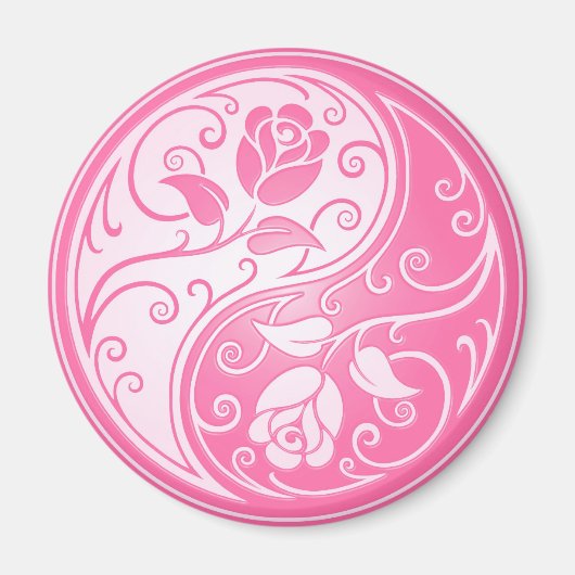 Aimant Yin Yang Roses (Devant)