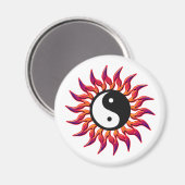 Aimant Yin Yang Sun flamboyant (Recto/Verso)