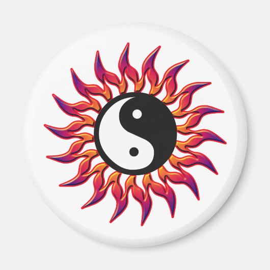 Aimant Yin Yang Sun flamboyant (Devant)