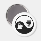 Aimant Ying et Yang du café (Recto/Verso)