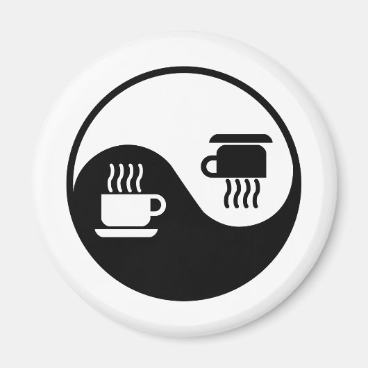 Aimant Ying et Yang du café (Devant)
