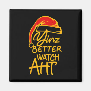 Aimant Yinzer Noël Pittsburgh Santa Yinz Mieux Regarder