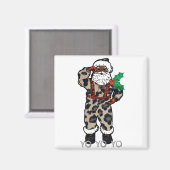 Aimant yo black père Noël (Recto/Verso)
