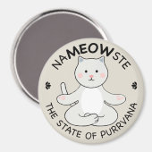 Aimant Yoga Cat - Namaste (Recto/Verso)