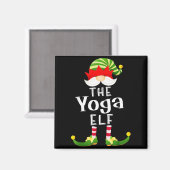 Aimant Yoga Elf Group Christmas Funny Pajama Party (Recto/Verso)