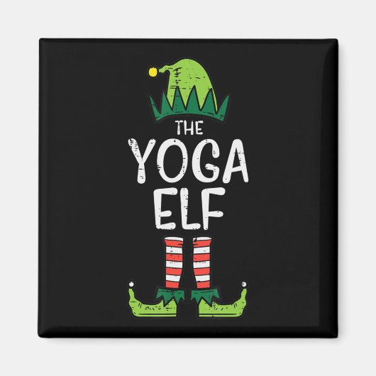 Aimant Yoga Elf Xmas PJ Correspondant Pajamas De Noël Pou (Devant)