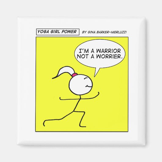 Aimant Yoga Girl Power (Devant)
