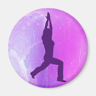 Aimant Yoga Guerrier Pose Cadeau