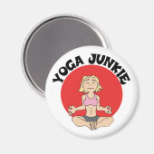 Aimant Yoga Junkie Cadeau (Recto/Verso)