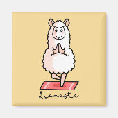Aimant Yoga llama - Llamaste (Devant)