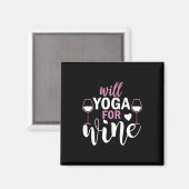 Aimant Yoga Lover | Will Yoga Pour Vin (Recto/Verso)