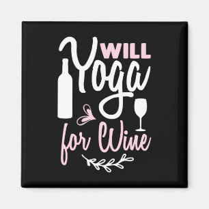 Aimant Yoga Lover Will Yoga Pour Vin