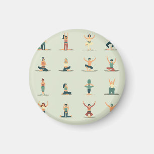 Aimant Yoga, pilates, badge thématique