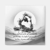 Aimant Yoga Reiki à une jambe King Pigeon Pose Aquarelle (Devant)