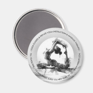 Aimant Yoga Reiki à une jambe King Pigeon Pose Aquarelle