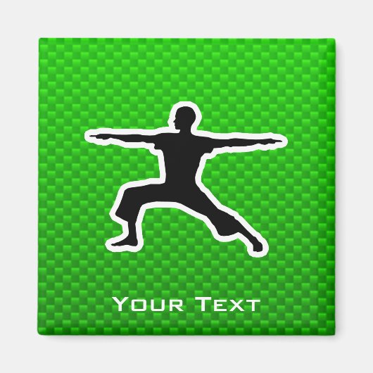 Aimant Yoga vert (Devant)