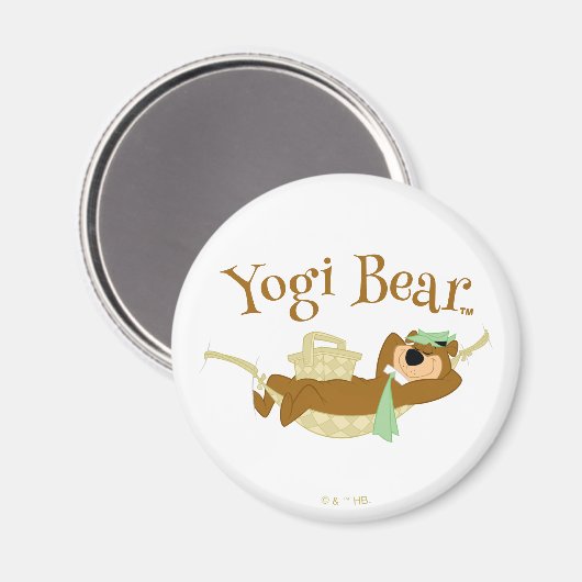 Aimant Yogi Bear Pique-nique Hammock Nap Time (Recto/Verso)