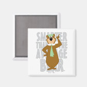 Aimant Yogi "Plus Intelligent Que L'Ours Moyen" (Recto/Verso)