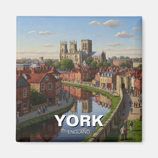Aimant York Angleterre Travel (Devant)