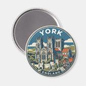 Aimant York Minster Angleterre (Recto/Verso)