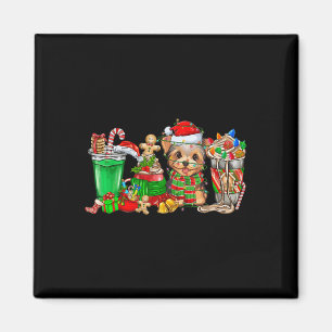 Aimant Yorkie Chien de Noël Pyjamas Café Latte Mugs Xma