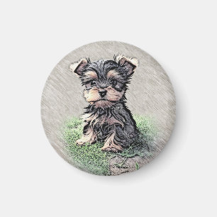 Aimant Yorkie, Chiot, animal de compagnie