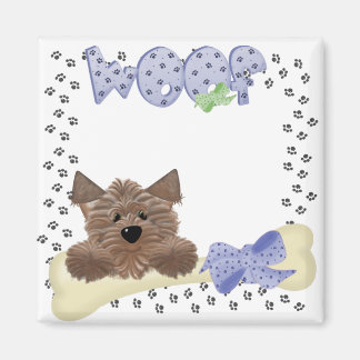 Aimant Yorkie et os Woof