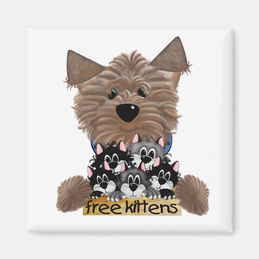 Aimant Yorkie free Kittens (Devant)