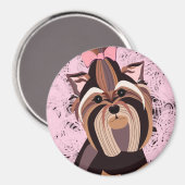 Aimant Yorkie Portrait (Recto/Verso)