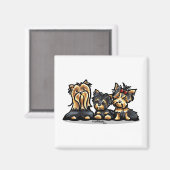 Aimant Yorkie Trio (Recto/Verso)