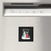 Aimant Yorkipoa Père Noël Chien Noël Snowman Noël Pajama  (In Situ (Lave-vaisselle))