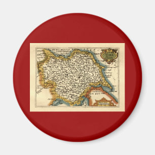 Aimant Yorkshire Comté Angleterre Ancien Atlas Antiquaire
