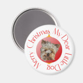 Aimant Yorkshire Terrier de Noël (Recto/Verso)